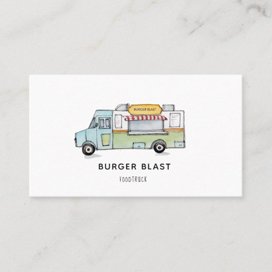 Cute Food Truck logo Visitekaartje (Voorkant)