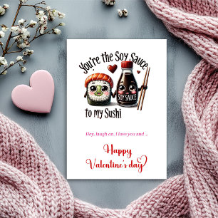 Cute Food Valentijnkaart met Zoete Grappige Quote Feestdagenkaart