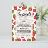 Cute Foodie French Fries Pattern Informatiekaartje (Staand voorkant)