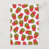 Cute Foodie French Fries Pattern Informatiekaartje (Achterkant)