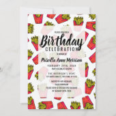 Cute Foodie French Fries Pattern Kaart (Voorkant)