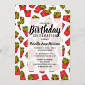 Cute Foodie French Fries Pattern Kaart (Voorkant / Achterkant)