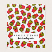 Cute Foodie French Fries Pattern Visitekaartje (Buitenkant ongevouwen)