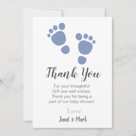 Cute Foot Print Baby shower Hartelijk dank Aankondiging