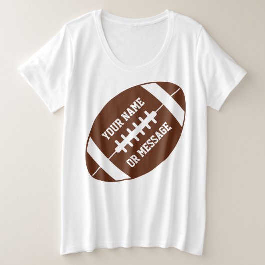 Cute Football Personalized Grote Maat T-shirt (Design voorkant)