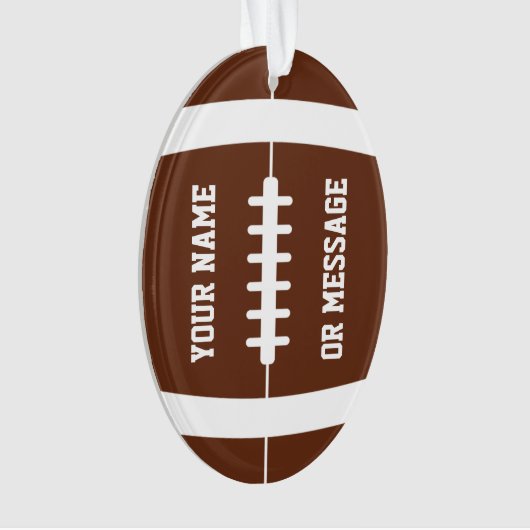 Cute Football Personalized Ornament (voorkant)