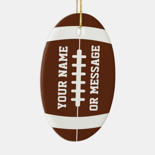 Cute Football Personalized Ornament (Rechts)
