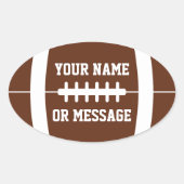 Cute Football Personalized Ovale Sticker (Voorkant)