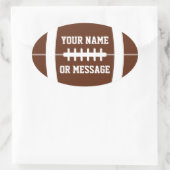 Cute Football Personalized Ovale Sticker (Tas)