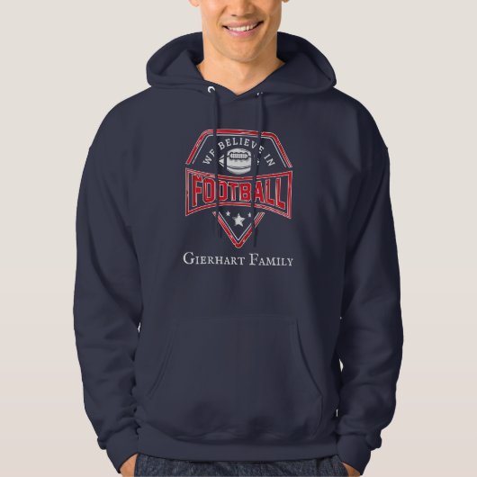 Cute Football Seizoensfamilie komt overeen met pap Hoodie (Voorkant)