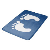 Cute Footprint op Blue Badmat (Gekanteld)