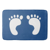 Cute Footprint op Blue Badmat (Voorkant)