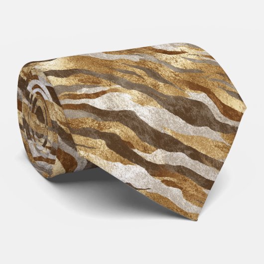 Cute For Him Tiger Skin Stropdas (Opgerold)