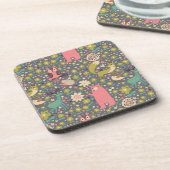 Cute Forest Animals Pattern Bier Onderzetter (Linkerzijde)