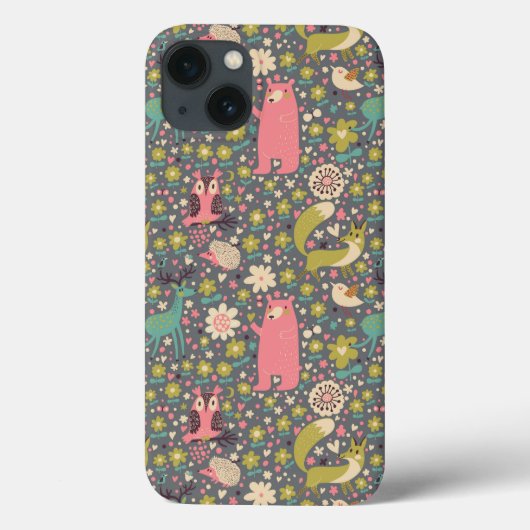 Cute Forest Animals Pattern Case-Mate iPhone Case (Achterkant)