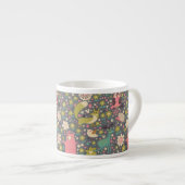Cute Forest Animals Pattern Espresso Kop (Voorkant rechts)