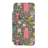 Cute Forest Animals Pattern Incipio iPhone Portemonnee Hoesje (Voorkant Agenda)