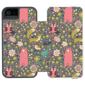 Cute Forest Animals Pattern Incipio iPhone Portemonnee Hoesje (Agenda Open)
