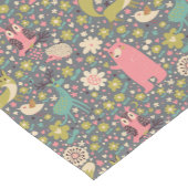 Cute Forest Animals Pattern Korte Tafelloper (Hoek)
