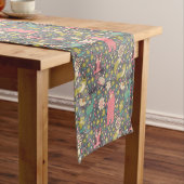 Cute Forest Animals Pattern Korte Tafelloper (Voorbeeld)