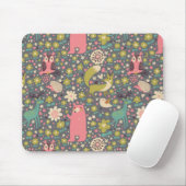 Cute Forest Animals Pattern Muismat (Met muis)