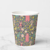 Cute Forest Animals Pattern Papieren Bekers (Achterkant)