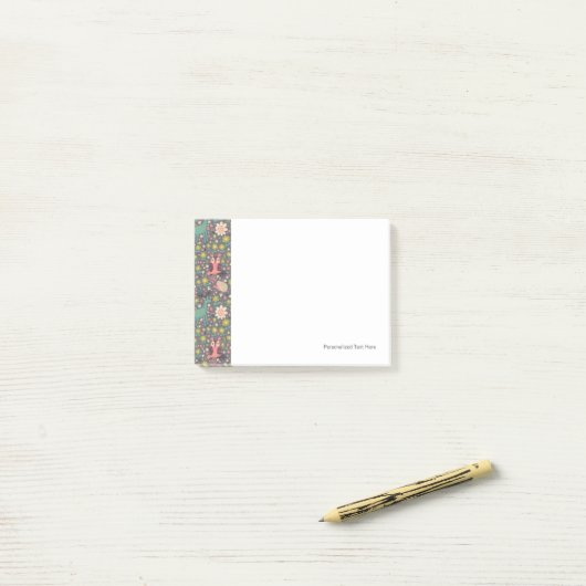 Cute Forest Animals Pattern Post-it® Notes (Op bureau)