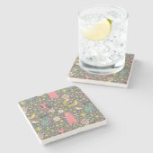 Cute Forest Animals Pattern Stenen Onderzetter (Zijkant)