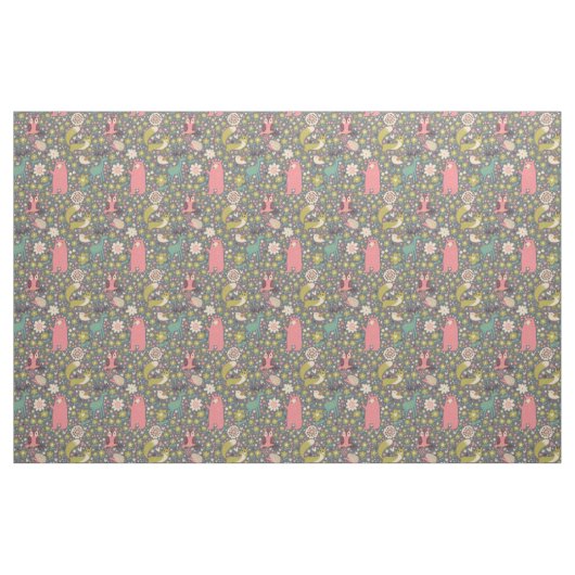 Cute Forest Animals Pattern Stof (Fat Quarter)