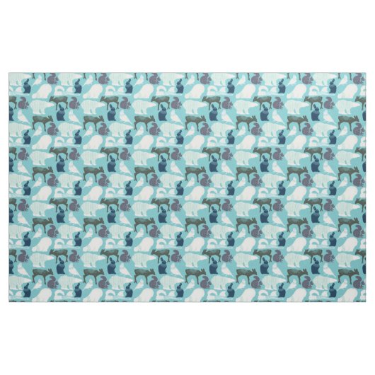 Cute Forest Animals Pattern Stof (Fat Quarter)