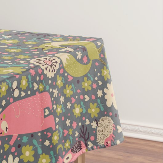 Cute Forest Animals Pattern Tafelkleed (Voorbeeld)