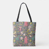 Cute Forest Animals Pattern Tote Bag (Achterkant)
