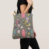 Cute Forest Animals Pattern Tote Bag (Dichtbij)