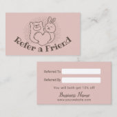 Cute Forest Animals Rustic Kraft Referral (Voorkant / Achterkant)