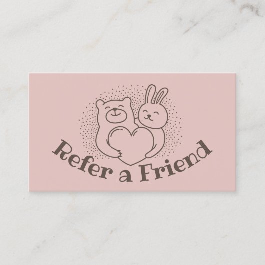Cute Forest Animals Rustic Kraft Referral (Voorkant)