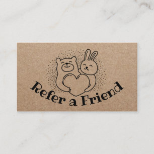 Cute Forest Animals Rustic Kraft Referral
