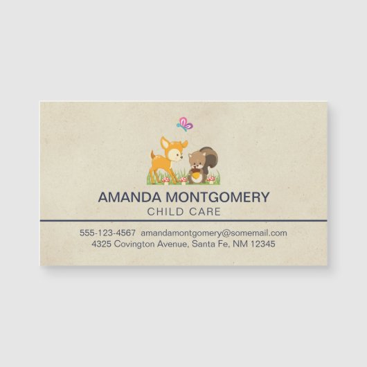 Cute Forest Animals Whimsical Cartoon (Voorkant)