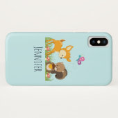 Cute Forest Animals Whimsical Cartoon Case-Mate iPhone Case (Achterkant (horizontaal))