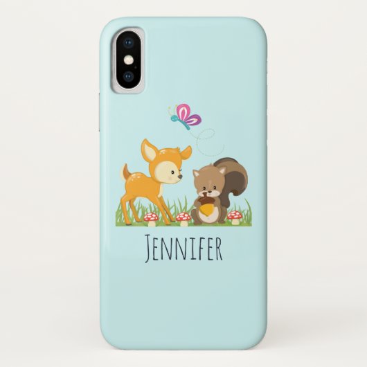 Cute Forest Animals Whimsical Cartoon Case-Mate iPhone Case (Achterkant)
