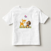 Cute Forest Animals Whimsical Cartoon Kinder Shirts (Voorkant)