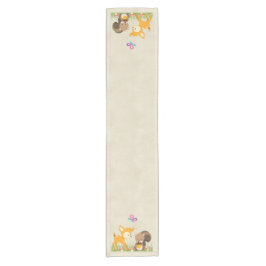 Cute Forest Animals Whimsical Cartoon Korte Tafelloper