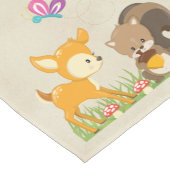 Cute Forest Animals Whimsical Cartoon Korte Tafelloper (Hoek)