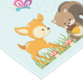 Cute Forest Animals Whimsical Cartoon Korte Tafelloper (Hoek)