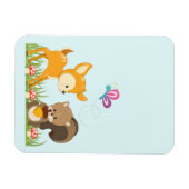 Cute Forest Animals Whimsical Cartoon Magneet (Horizontaal)