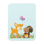 Cute Forest Animals Whimsical Cartoon Magneet (Verticaal)
