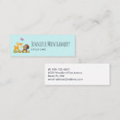 Cute Forest Animals Whimsical Cartoon Mini Visitekaartje (Voorkant / Achterkant)