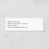 Cute Forest Animals Whimsical Cartoon Mini Visitekaartje (Achterkant)