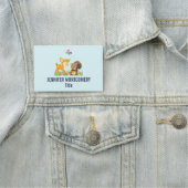 Cute Forest Animals Whimsical Cartoon Naamplaatje (In situ)