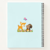 Cute Forest Animals Whimsical Cartoon Notitieboek (Achterkant)