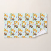Cute Forest Animals Whimsical Cartoon Pattern Bad Handdoek (Handdoek)